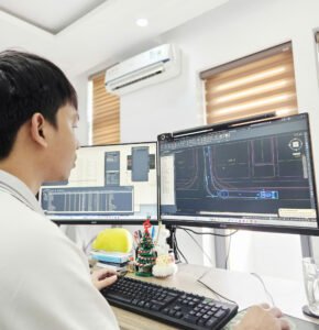 Vehicle Tracking swept path analysis for WB-50 truck - A2Z Civil Engineers